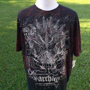 Affliction black short sleeve tee shirt XL